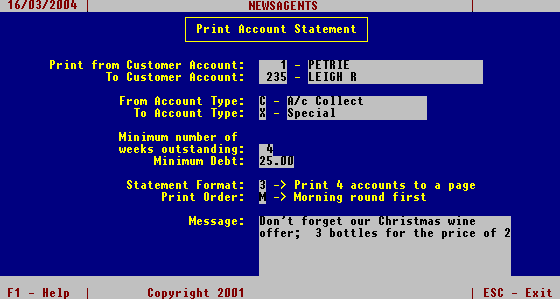 example of account statement